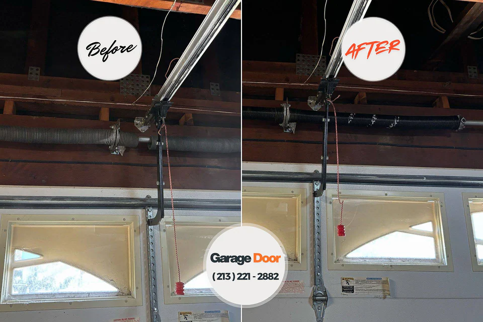 Before and after: garage door repair Abbeville, SC